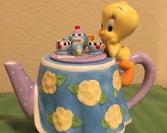 Tweety Bird Ceramic Cookie Jar, Looney Tunes Warner Bros 2000