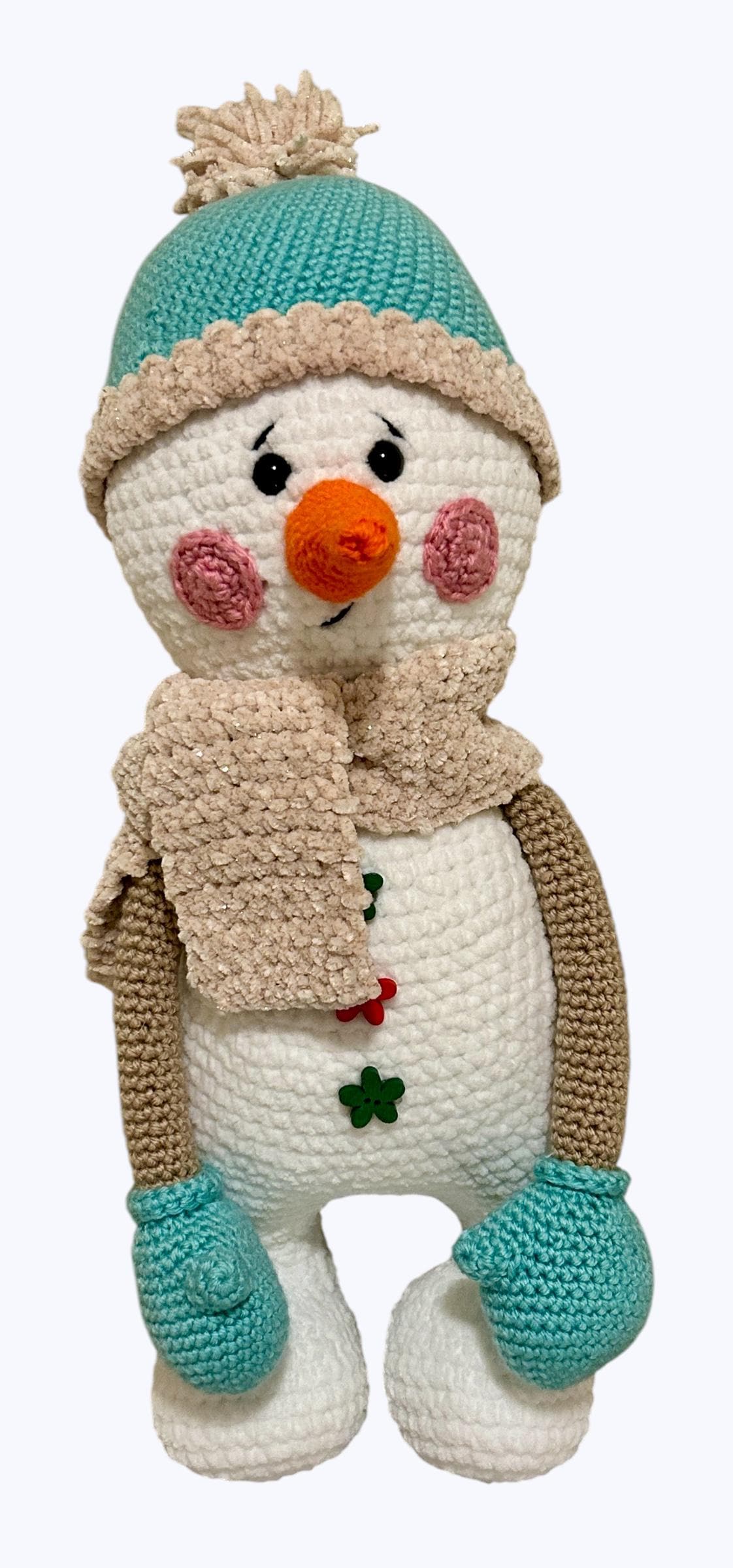 Snowman, Winter, Christmas,  Plushie, Amigurumi, Toyj