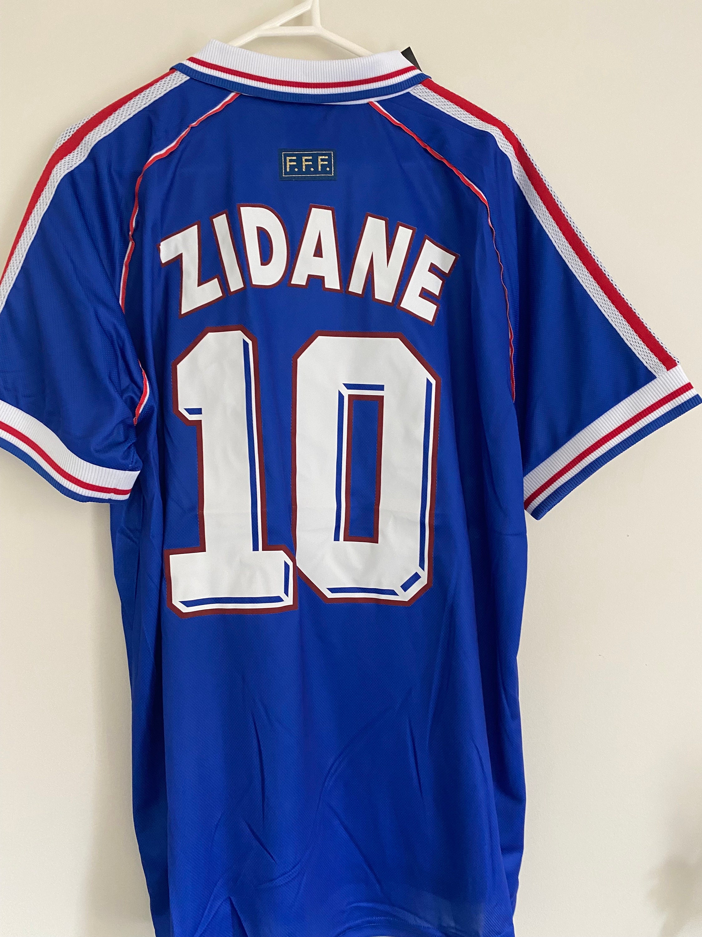 Zidane 1998 France Worldcup Football Soccer Jersey Etsy