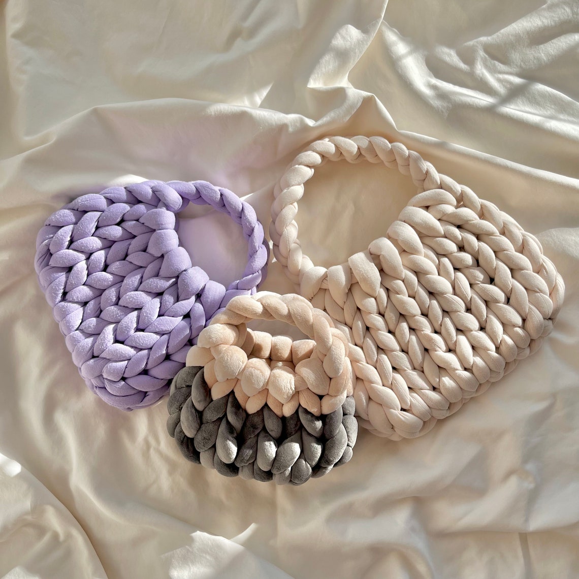 Customizable Chunky Yarn Bag Chunky Knit Bag free Shipping Etsy