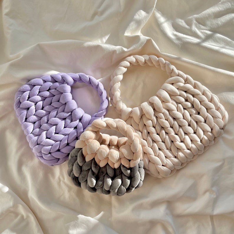 Customizable Chunky Yarn Bag, Chunky Knit Bag free Shipping Etsy