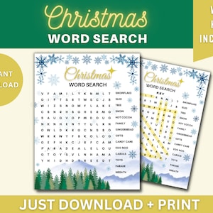 Christmas Word Search Game | Christmas Party Game | School Christmas Game | Office Christmas | Christmas Game | Family Christmas