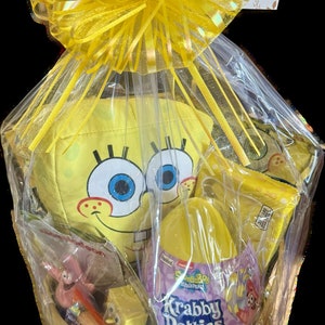 SpongeBob Item Bundle in Gift Basket - unique gift for teen, tween, kid, boy, girl, Sponge Bob fan, unique gift for SpongeBob fan