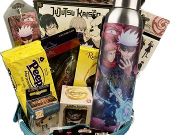 Anime Item Bundle in Gift Basket- unique gift for teen, tween, Anime fan, birthday, get well, Christmas, Easter, just because, any occasion