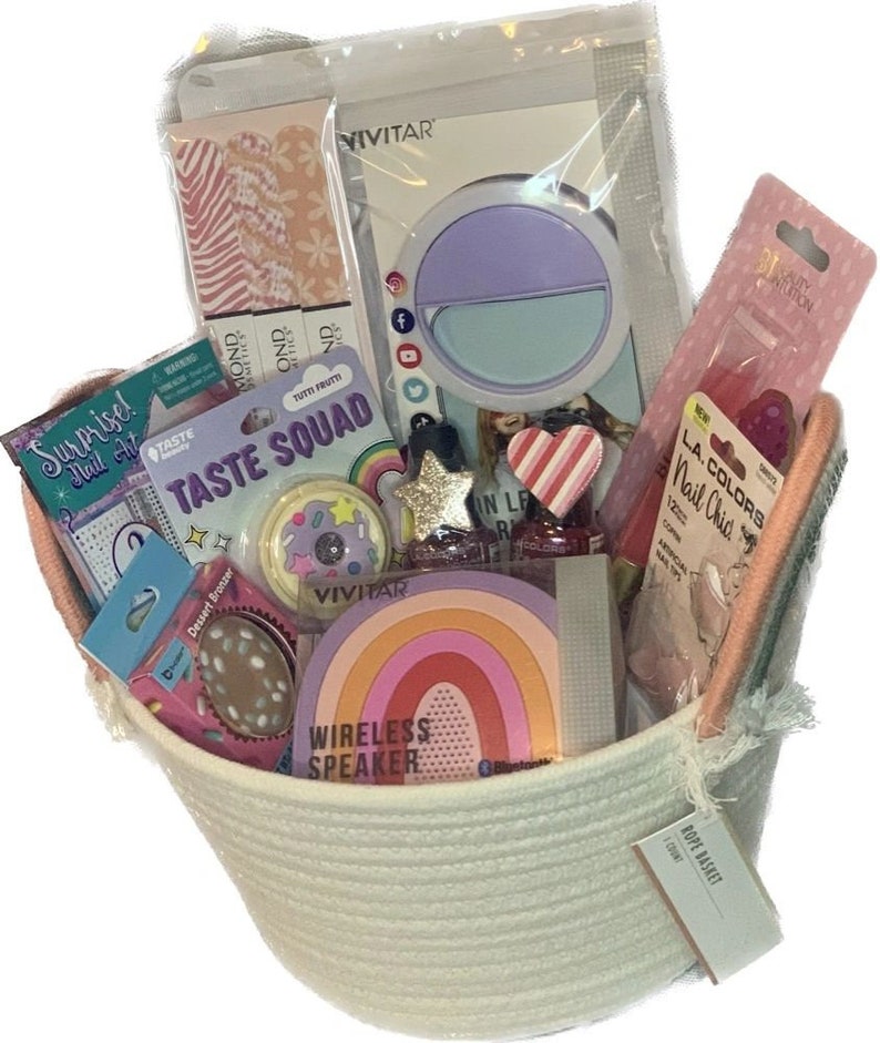 Over the Rainbow Teen Girl Gift Basket- unique gift for girl, teen, tween, flower girl gift, thank you, birthday, Easter, any occasion image 3