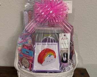 Over the Rainbow Teen Girl Gift Basket- unique gift for girl, teen, tween, flower girl gift, thank you, birthday, Easter, any occasion