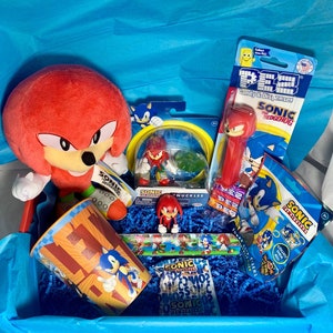 Paquete de artículos de Sonic en cesta de regalo: regalo de jugador único para adolescentes, preadolescentes, niños, niñas y niños - Set de regalo de Sonic the Hedgehog - Regalo de juego de Sonic imagen 4
