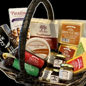 Savory Gourmet Gift Basket with meat, cheese, gourmet snacks- Mother&#39;s Day gift for her, Mom, Grandma, Grandmother, Mothers Day gift for her