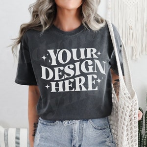 Comfort Colors C1717 Pepper Shirt Mockup, C1717 Pepper Mockup, C1717 Mockup, Pepper Shirt Mockup, Lifestyle Mockup, Trendy CC1717 Mockup