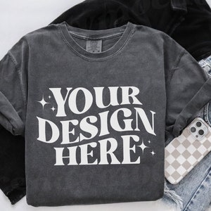 Pepper Comfort Colors C1717 Mockup C1717 Pepper Flat Lay Mockup Pepper TShirt Mockup CC1717 Shirt Mockup C1717 Mockup Pepper Flat Lay Mockup