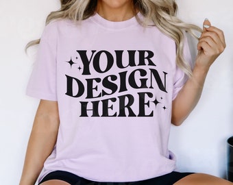 Orchid Comfort Colors Mockup, C1717 Orchid Shirt Mockup, Comfort Colors C1717 Mockup, Trendy Mockup, C1717 Orchid Mockup, Trendy Mock Up