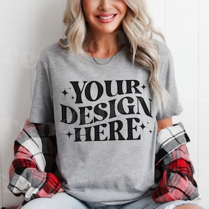 Bella ACanvas 3001  Mockup, Athletic Heather 3001 Mockup, Bella Canvas Mockup, Trendy Mockup, Grey Shirt Mockup, Athletic Heather Mockup