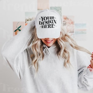 Otto Trucker Mesh Hat White Mockup, Trendy White Trucker Mesh Hat Mockup, Otto Trucker Hat Mockup, Otto Hat Model Mockup, White Hat Mockup