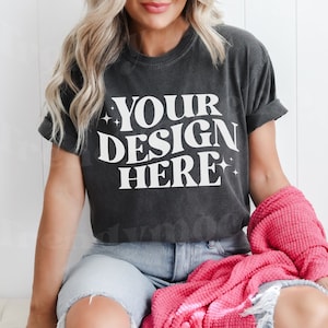 Pepper Comfort Colors C1717 Mockup, Pepper CC1717 Mockup, Pepper Shirt Mockup, Trendy Pepper Mockup, Lifestyle Mockup, Trendy C1717 Mockup