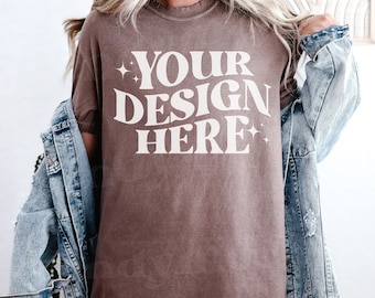 Espresso Comfort Colors 1717 Mockup, 1717 Espresso Shirt Mockup, Comfort Colors Mockup, Trendy Espresso C1717 Mockup, CC1717 Mockup Espresso