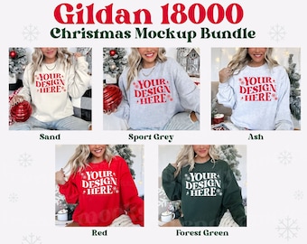 Gildan 18000 Christmas Mockup, 18000 Christmas Mockup Bundle, Christmas Gildan Mockup, 18000 Mockup Bundle, Christmas Mockup, Gildan Mockup