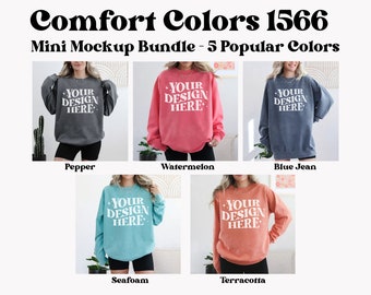 Comfort Colors 1566 Mockup Bundle Comfort Colors Mockup Bundle 1566 Mockup, Sweatshirt Mockup Bundle Trendy Mockup Comfort Colors Mockup