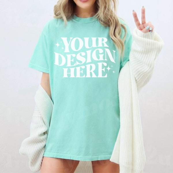 Island Reef Comfort Colors Mockup C1717 Island Reef Mockup Comfort Colors Shirt Mockup Trendy Island Reef Mockup Island Reef Shirt Mockup