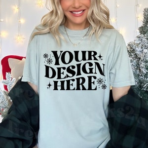 Comfort Colors 1717 Mockup Bay, Comfort Colors Weihnachtsmockup, Comfort Colors Weihnachten, 1717 Bay Mockups, Urlaubsmodelle, Trendy Mockup