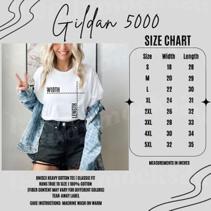 Gildan 5000 Size Chart, Gildan Size Chart, 5000 Size Chart, Gildan 5000, Size Chart for Gildan, Gildan Shirt Size Chart, White Gildan 5000