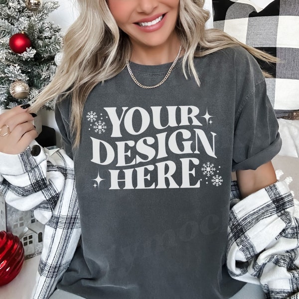 Pepper Comfort Colors 1717 Mockup, Comfort Colors Christmas Mockup, Christmas Shirt Mockup, Christmas Mockup, Trendy Mockup, 1717 Mockup