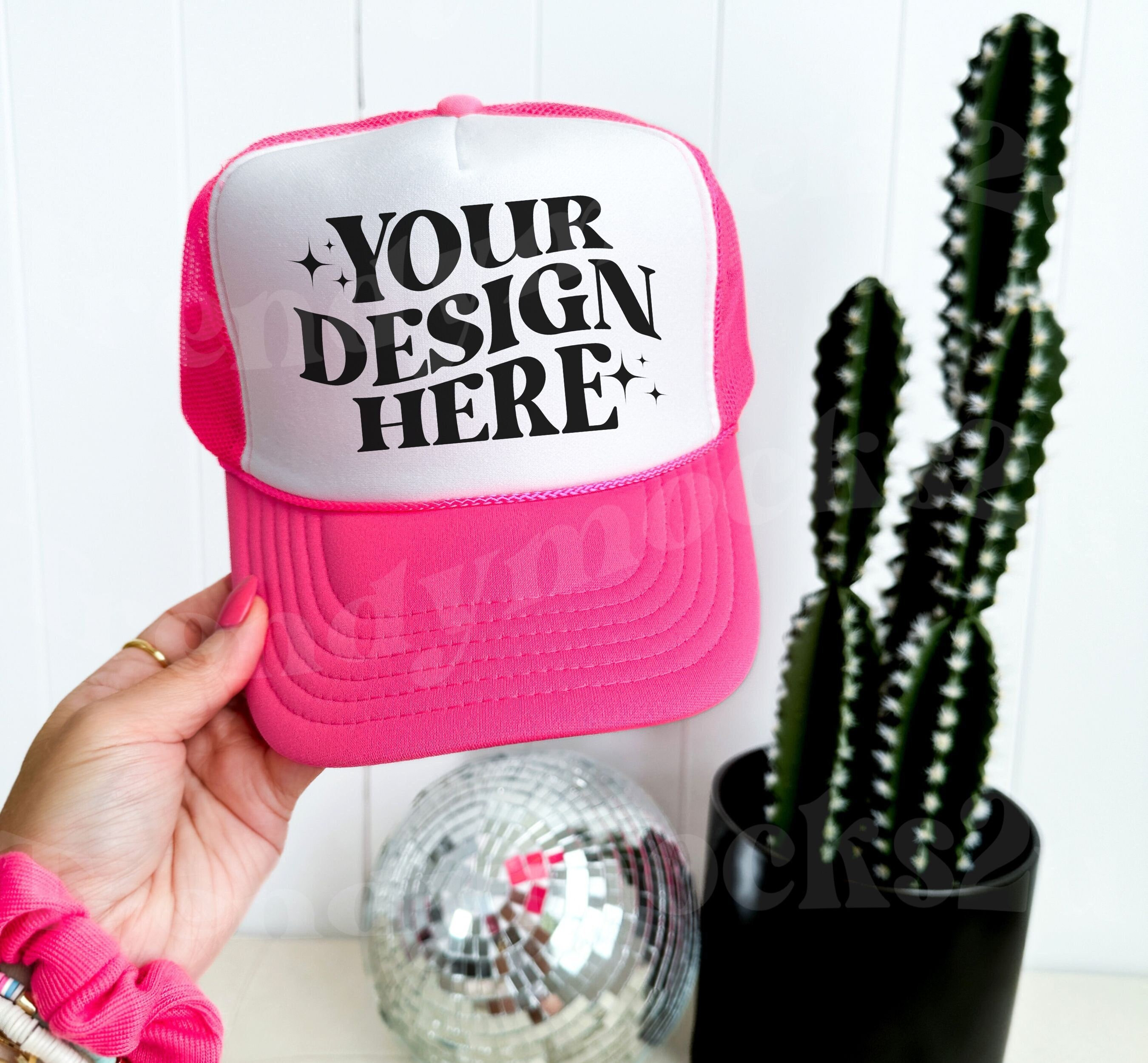 5256 Cowgirl Trucker Hats 2-pack: Pink Western Snapback Trucker Hat TOVOSO Straw Pink Cowgirl Hat for Women, Shapeable, Spring  main image 4