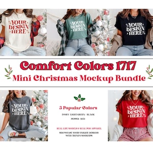 Comfort Colors 1717 Christmas Mockup, Comfort Colors 1717 Mockup Bundle, Comfort Colors Bundle, Trendy CC1717 Mockup, Christmas Shirt Mockup