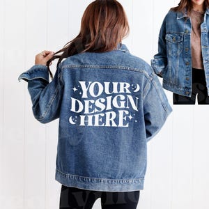 MWW Men&#39;s Denim Jacket Mockup, Printify Denim Jacket Men&#39;s Mockup, Trendy Denim Jacket, Men&#39;s Jean Jacket Mockup, MWW Denim Jacket Mockup