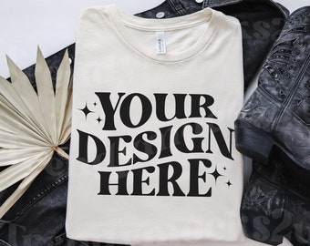 Bella Canvas 3001 Mockup Natural Natural 3001 Shirt Mockup Bella & Canvas Flat Lay Mockup 3001 Shirt Mockup Bella Canvas Flat Lay Mockup