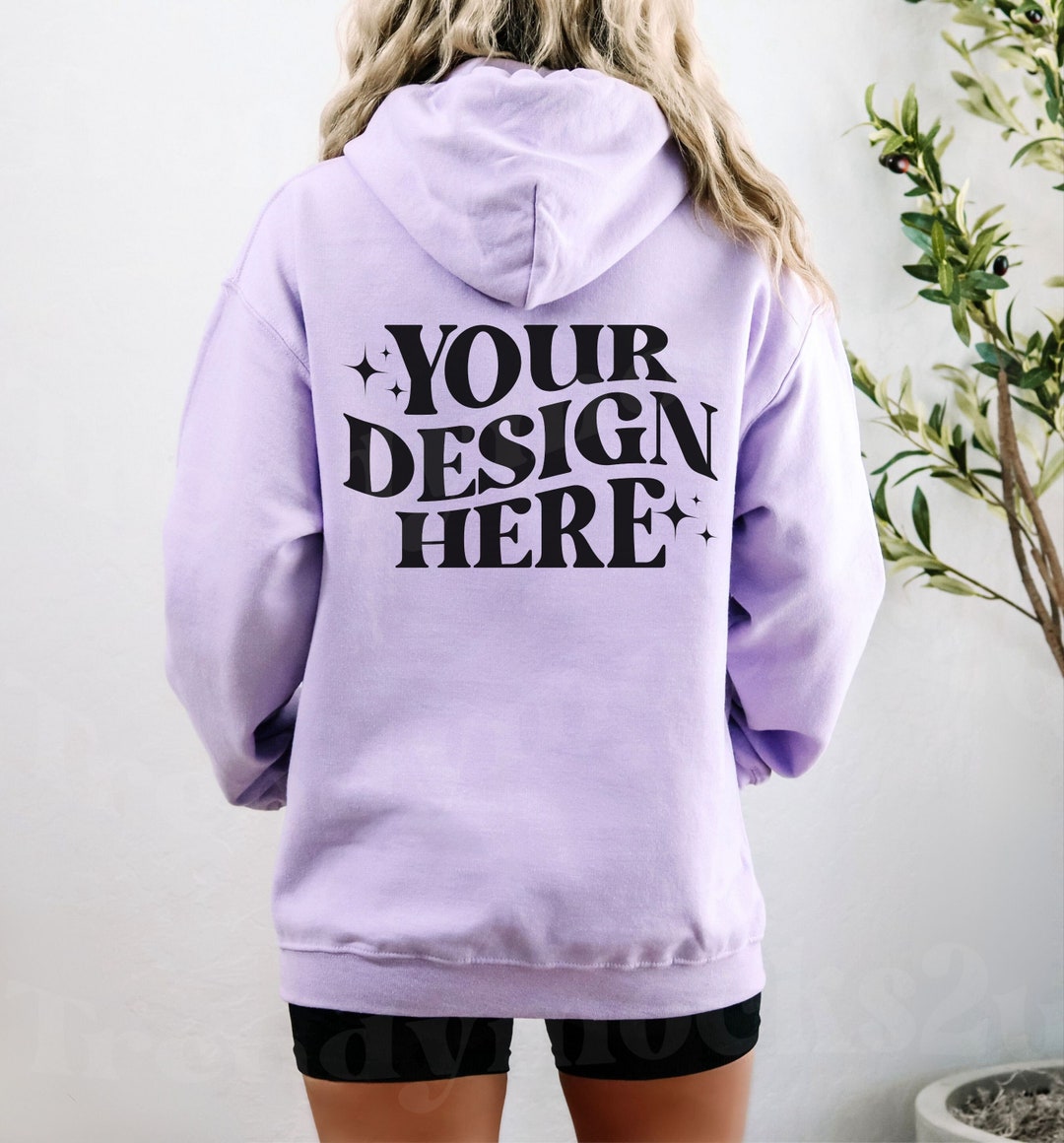 Gildan 18500 Orchid Mockup, Orchid Gildan 18500 Hoodie Mockup