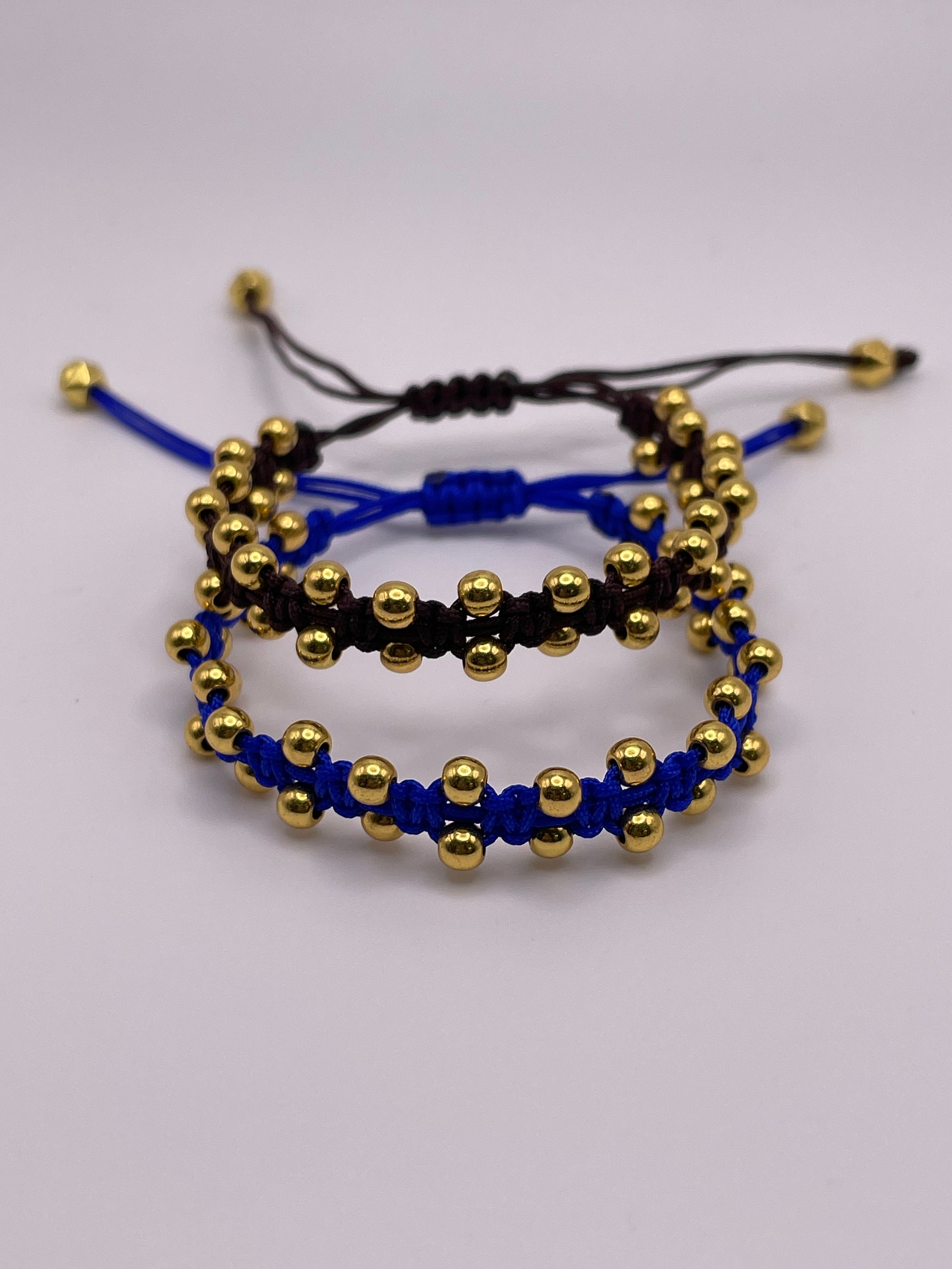 Adjustable Golden Beaded Bracelet | Assorted Colors - Etsy