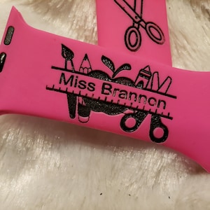 Teacher Engraved Silicone Watch Band| Back to School Watch Band| Personalized Teacher Watch Band| Gifts for her| Teacher Gift