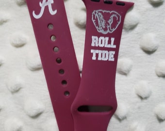 Roll Tide Watch Band| SEC Watch Band| Roll Tide Band| Bama Football| Gifts for Her| Gifts for Him| Personalized Band