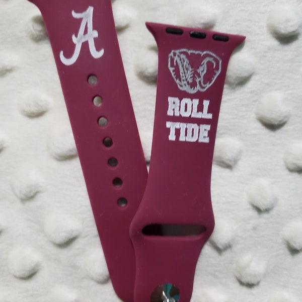 Roll Tide Watch Band| SEC Watch Band| Roll Tide Band| Bama Football| Gifts for Her| Gifts for Him| Personalized Band