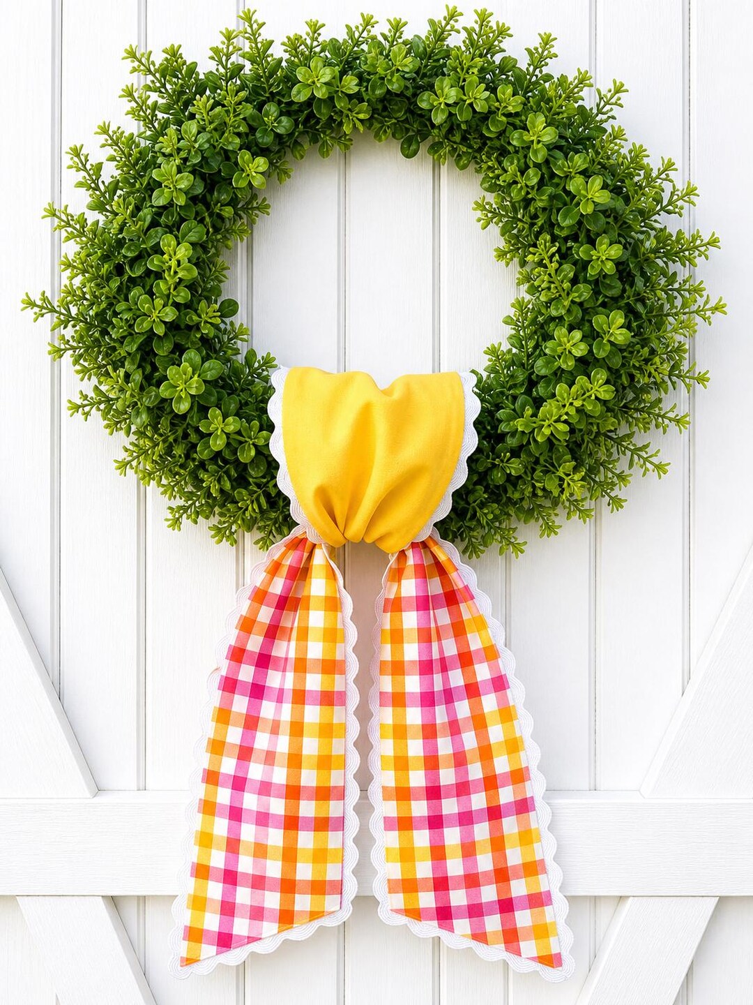 Reversible Tutti Frutti & Yellow Wreath Sash With Scallop Trim ...