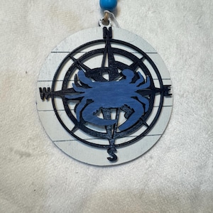 Decorazione a forma di granchio nautico/Decorazione da spiaggia costiera/Decorazione a tema oceano/Decorazione natalizia/Regalo costiero estivo/Decorazione a tema marino