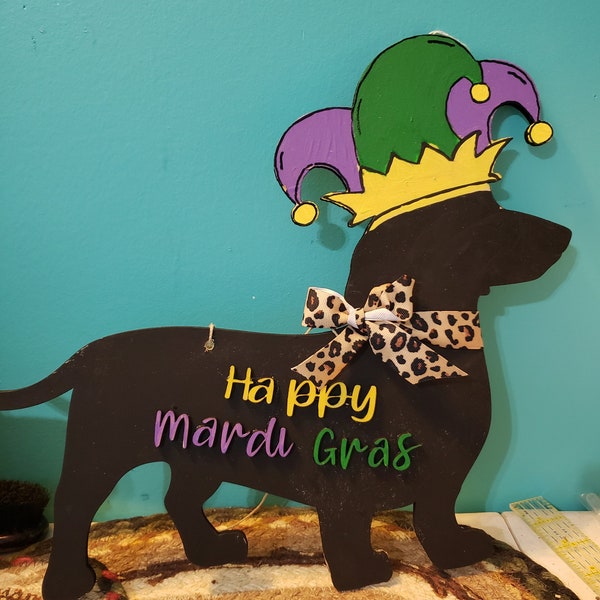 Mardi Gras Door Hanger Etsy