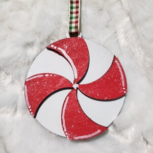 Peppermint Christmas Ornament| Christmas Ornament| Candycane Ornament|
