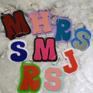 Initial Book Bag Tag| Initial Key chain| 3D Keychain| Back to School Book Bag Tag| Personalized Tag