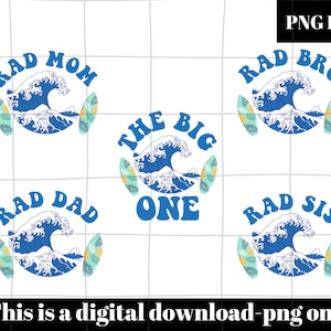 The Big One Surf Birthday PNG, The Big One Family png, 1º aniversário Surf png, Primeira família de aniversário png, Família Surf Matching png