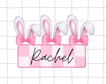 Personalized Kid Name Easter Bunny Ears PNG (Digital Download)