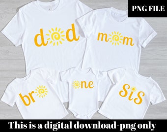 Sunshine 1st Birthday Matching Family PNG, Sunshine First Birthday png, First Trip Around The Sun Birthday png, Instant Digital Download