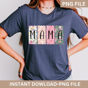 Floral Mama Png, Flowers Mama png, Chemise de maman png, Faire-part de grossesse png, Nouvelle maman 2025 png, Fleurs sauvages mama png