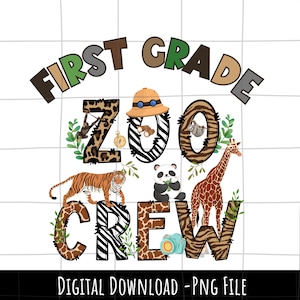 zoo crew png, zoo animals digital download, sublimation, Zoo trip png, animal png