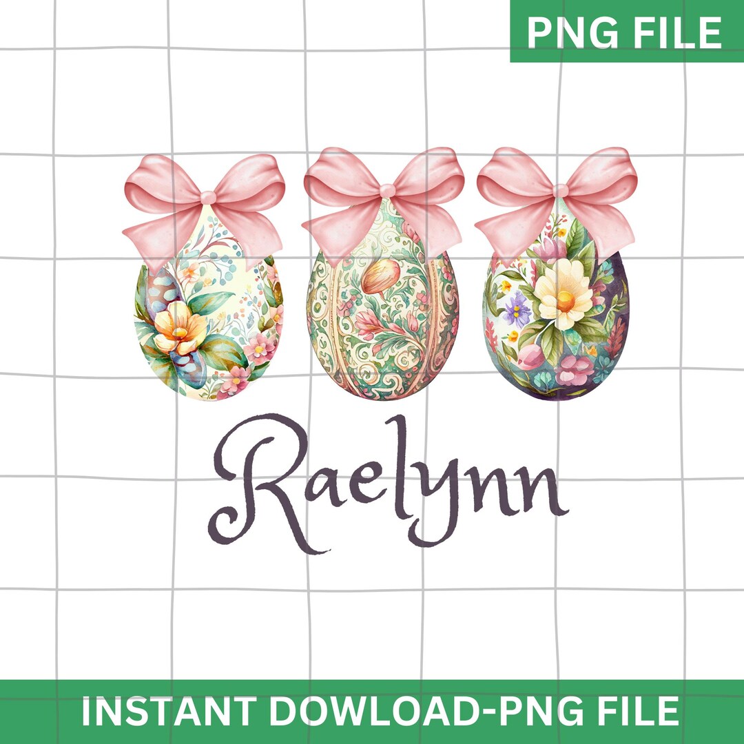 Personalized Kid Name Easter Egg Png, Easter Name Png File, Cute Easter ...