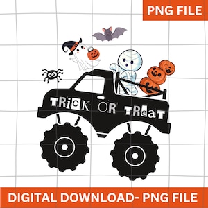 Monster Truck enfants halloween png, mignon Halloween Png pour les enfants, Halloween Png, garçon Halloween Png, halloween truck png, citrouille monstre