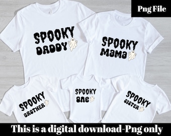 the spooky one png, halloween first birthday png, family bundle, instant download, spooky one sublimation