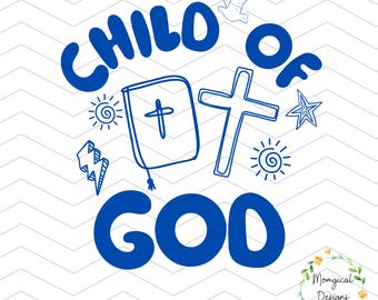 Enfant de Dieu PNG | Conception chrétienne de sublimation (téléchargement numérique)