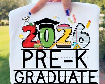 2026 Pre-K Graduate PNG, Preschool Graduation Tshirt design