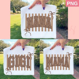 Striped mama png bundle, Checkered Nana, Gigi